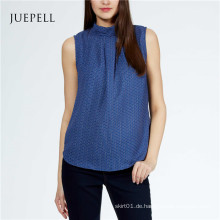 Frauen Blue Top Bluse